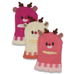 KIZ 4/8 YAŞ AYI FİGÜRLÜ TRİKO KAR BAŞLIĞI