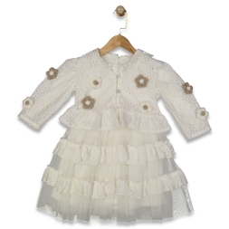KIZ 4/8 YAŞ BOLEROLU TÜLLÜ ELBİSE