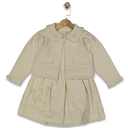 KIZ 5/8 YAŞ CEKETLİ ELBİSELİ TAKIM