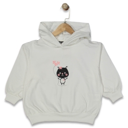 KIZ 5/8 YAŞ FUN KAPŞONLU KEDİSWEAT