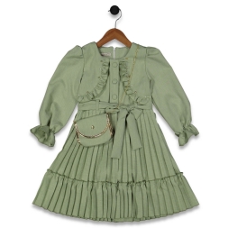 KIZ 5/8 YAŞ İKİ KAT PİLİSELİ ÖNÜ YANDAN FIRFIRLI E