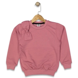 KIZ 5/8 YAŞ OMUZ FIYONKLU SWEAT