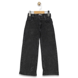 KIZ 6/10 YAŞ  KÜÇÜK TAŞLI KOT PANTALON
