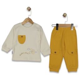 KIZ 6/12 AY UÇAKLI CEPLİ RAPORLU KUMAŞ TAKIM