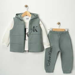 KIZ 6/18 AY CALVİN KLEİN 3 LÜ KIZ YELEK TAKIM
