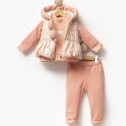 KIZ 6/18 AY ŞİŞME YELEKİ AYILI 3 LÜ TAKIM