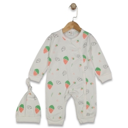 KIZ 6/18 AY YEŞİL ÇİLEK BASKILI TULUM