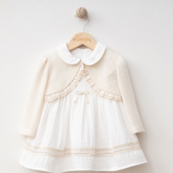 KIZ 6/24 AY DANTEL DANTEL YELEKLİ ELBİSE