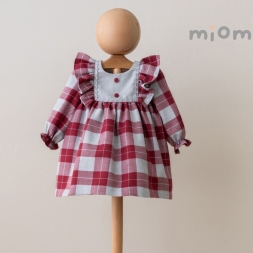 KIZ 6/24 AY EKOSE TAKA DÜĞMELİ ELBİSE