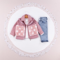 KIZ 6/24 AY PUANLI PELUŞ 4 LÜ YELEK TAKIM