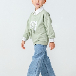 KIZ 6/9 YAŞ GÖBEK FİYONKLU ÜÇLÜ TAKIM