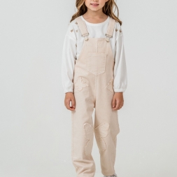 KIZ 6/9 YAŞ KELEBEK APLİKLİ SALOPET