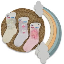 KIZ 7 YAŞ TÜLLÜ 6 PONPONLU ÇORAP