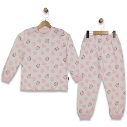 KIZ 7/9 YAŞ KALPLİ PJAMA TAKIM