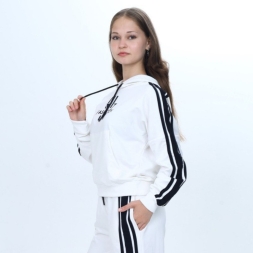 KIZ 8/16 YAŞ ŞERİTLİ VE KAPŞONLU