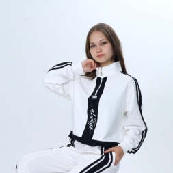 KIZ 8/16 YAŞ YARIM FERMUARLI GARNİLİ SWEAT