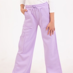 KIZ 9/12 YAŞ KARGO SÜS CEPLİ PALAZZO TEK ALT