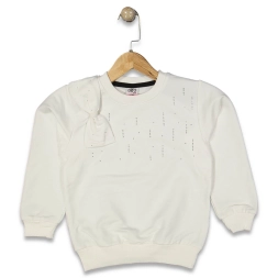 KIZ 9/12 YAŞ OMUZ FIYONKLU SWEAT