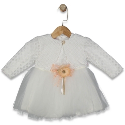 KIZ 9/18 AY BAKLAVA SİMLİ HIRKALI ELBİSE