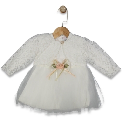 KIZ 9/18 AY DAL GÜPÜRLÜ BOLEROLU ELBİSE