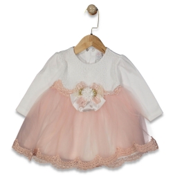 KIZ 9/18 AY FRANSIZ GÜPÜRLÜ ELBİSE