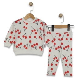 KIZ 9/18 AY KİRAZ BASKILI 3-İP 2\'Lİ TAKIM