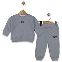 KIZ 9/24 AY ALO BASKILI DÜZ  ŞARDONLU 2Lİ TAKIM