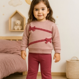 KIZ 9/24 AY  BABY KURDELA NAKIŞLI ÇAN TAYT KESİM 3