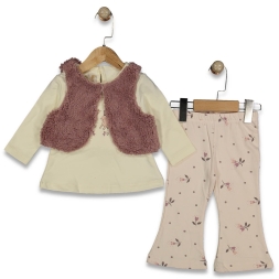 KIZ 9/24 AY BASKILI YELEKLİ TAKIM