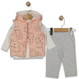 KIZ 9/24 AY BUNNY ELYAFLI ŞİŞME 3’LÜ TAKIM