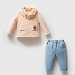 KIZ 9/24 AY CEP DET TRİKO KAZAK KAŞKOL KOT PNT 3\'L