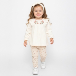 KIZ 9/24 AY ÇİÇEK DESENLİ TAKIM