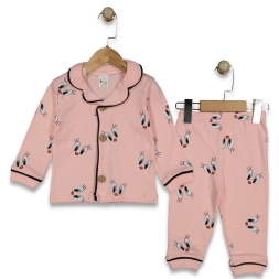 KIZ 9/24 AY CİVCİV BASKILI PİJAMA TAKIM