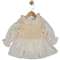 KIZ 9/24 AY DANTEL ÖNLÜKLÜ ELBİSE