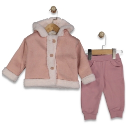 KIZ 9/24 AY DREAM BASKILI SÜET MONTLU 3LÜ KIZ TAKI