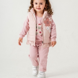 KIZ 9/24 AY FIRFIR ETEKLİ YELEK TAKIM