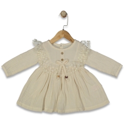 KIZ 9/24 AY FİYONKLU ELBİSE