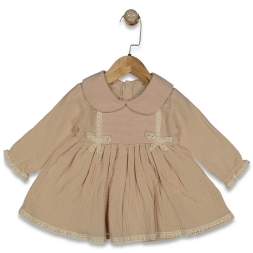 KIZ 9/24 AY HASIR YAKA ELBİSE