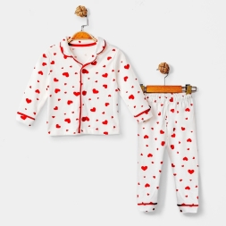 KIZ 9/24 AY KALP BASKILI AYLIK PİJAMA TAKIM