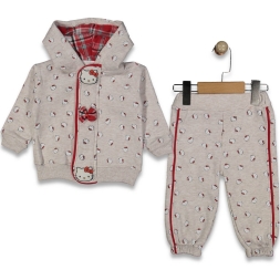 KIZ 9/24 AY KEDİ FİYONKLU ŞARDONLU 2Lİ TAKIM