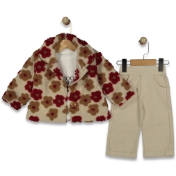 KIZ 9/24 AY PELUŞ PAPATYALI TAKIM