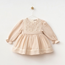 KIZ 9/24 AY ROBASI HALKA DANTELLİ ELBİSE