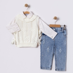 KIZ 9/24 AY TRİKO YAN BAĞLAMALI TAKIM