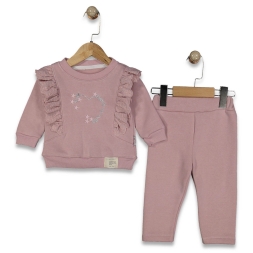 KIZ 9/24 AY YARIM KALP İŞLEMELİ 3İP 2Lİ TAKIM