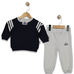 KIZ 9/24 AYŞERİT DETAYLI ŞARDONLU 2Lİ TAKIM