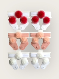 KIZ BEBEK BANDANA ÇORAP SET