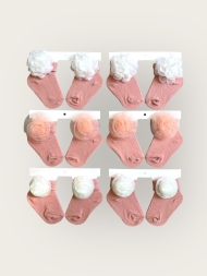 KIZ BEBEK ÇİÇEKLİ ÇORAP