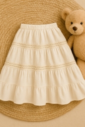 KIZ KIZ/KIZ AY KIZ BEBEK EKRU FIRFIRLI ASTARSIZ ET