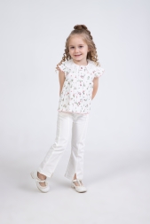 KIZ ÇOCUK FİSTO YAKALI PANTOLONLU TAKIM