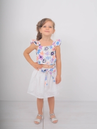 KIZ ÇOCUK TÜY DESENLİ KROP TAKIM